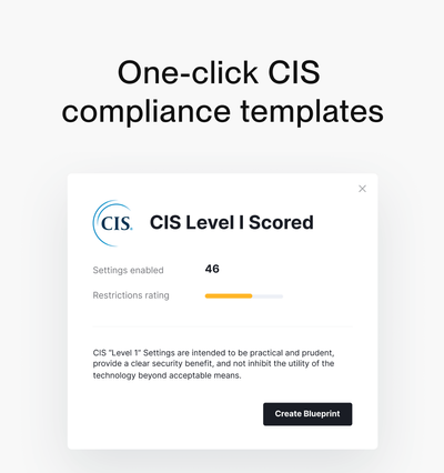 Background image One-click CIS compliance templates