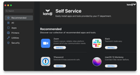 Self service screen